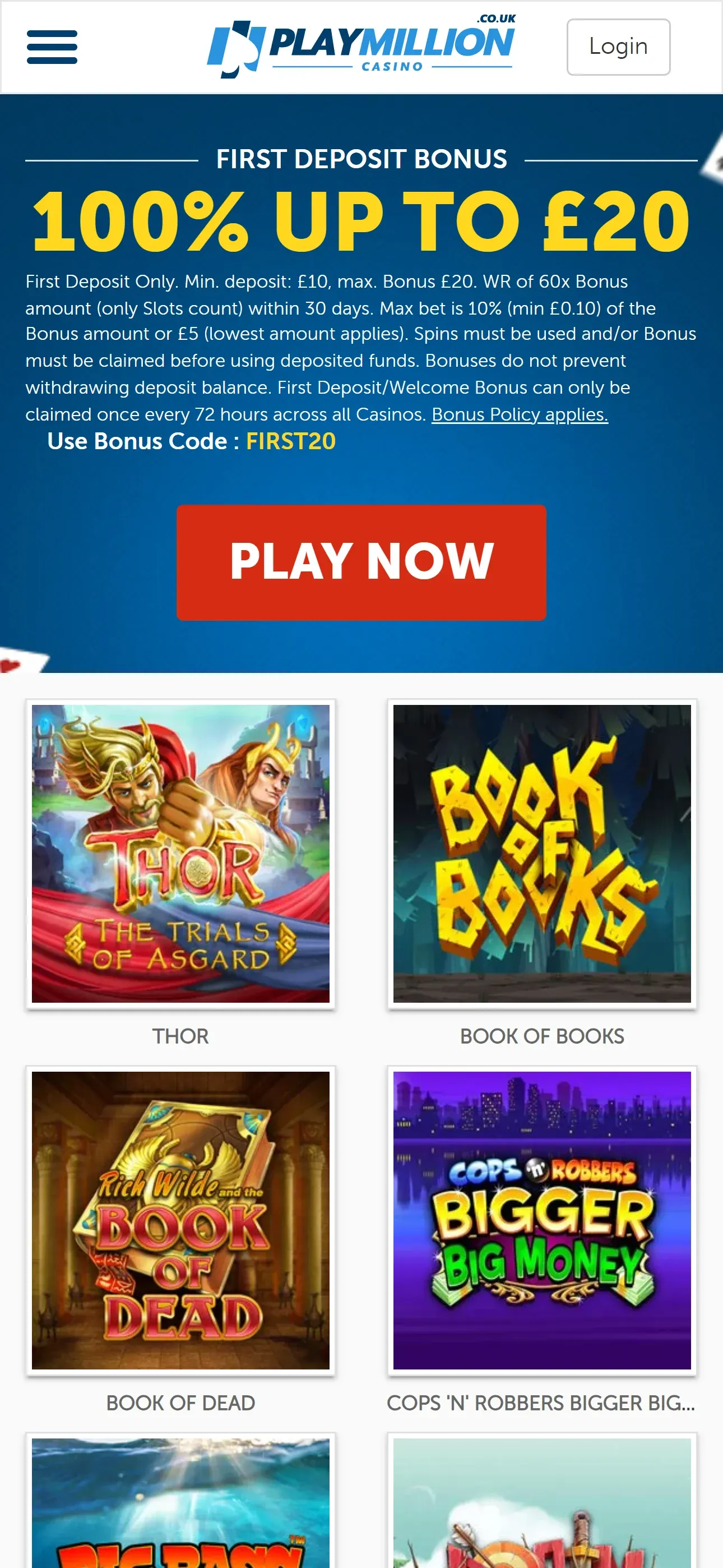 Playmillion Casino — Mobil